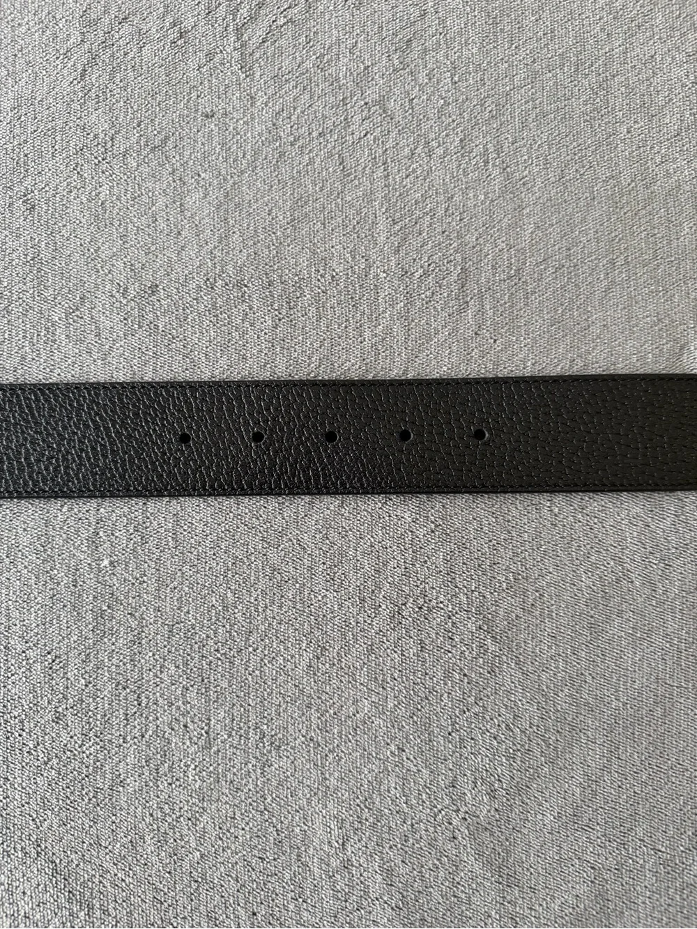 Gucci Double G Buckle Black Leather Men's Belt Size 85/34